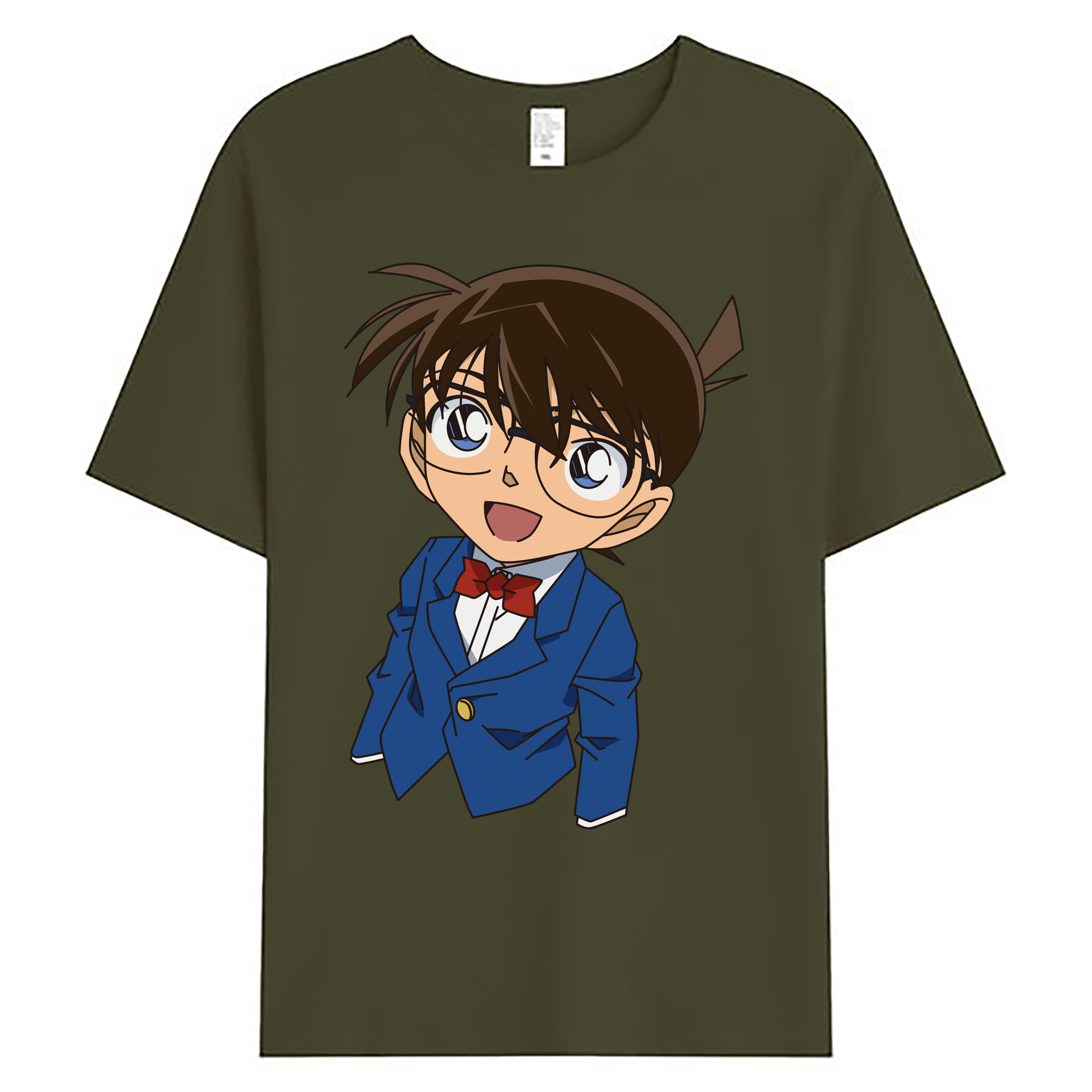 （画像用） 名探偵コナン 江戸川 コナン Detective Conan Conan Edogawa 綿100％ メンズ半袖Tシャツ｜肌触りやわらか＆通気性